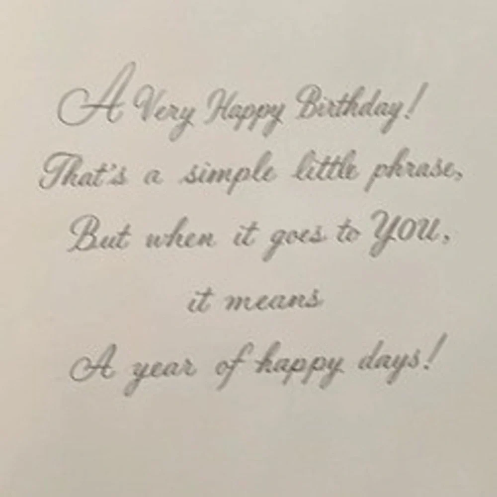 Vintage 1950s Coronation Collection Glitter‎ Birthday Cards Lot of 4 Parchment